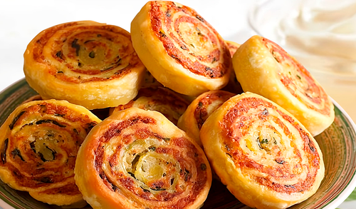 ROLLITOS DE QUESO, TOMATE Y RÚCULA