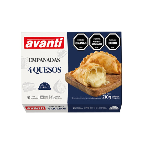 EMPANADAS CONGELADAS 4 QUESOS x3