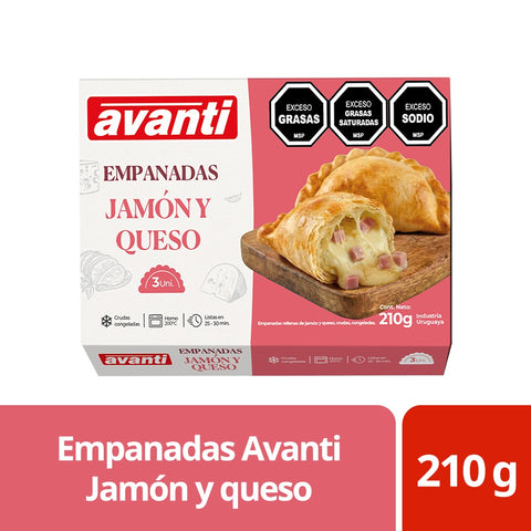 EMPANADAS CONGELADAS JAMÓN Y QUESO x3 | Empanadas | Avanti - 