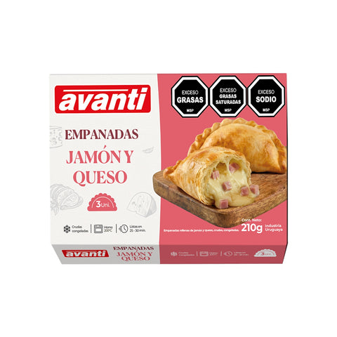 EMPANADAS CONGELADAS JAMÓN Y QUESO x3 | Empanadas | Avanti - 