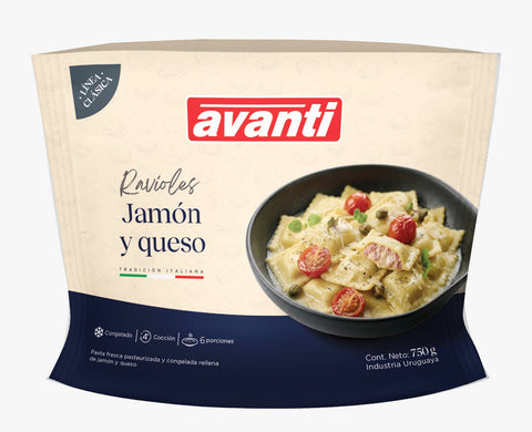 RAVIOLES CONGELADOS DE JAMÓN Y QUESO 750 g