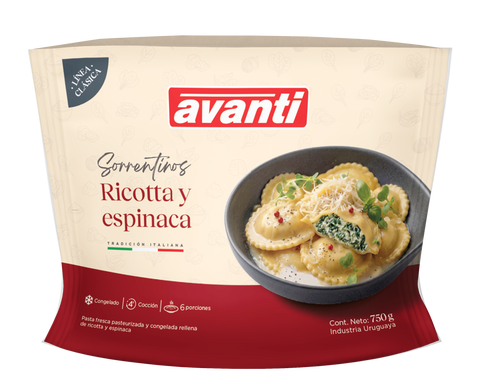 SORRENTINOS CONGELADOS DE RICOTTA Y ESPINACA 750 g