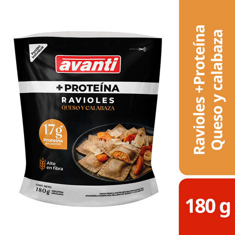 RAVIOLES +PROTEINA QUESO Y CALABAZA 180g